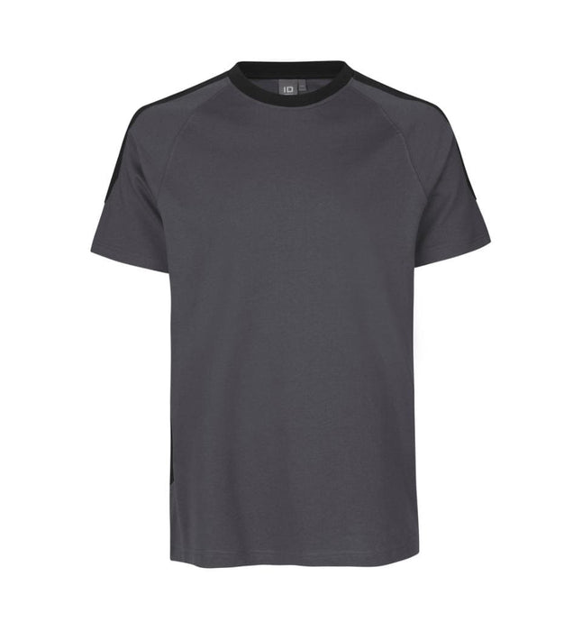 PRO Wear T-shirt med kontrastfarve - Herre- Grå - ID 0302