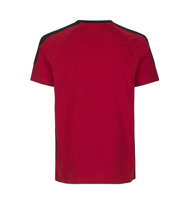 PRO Wear T-shirt med kontrastfarve - Herre - Rød - ID 0302