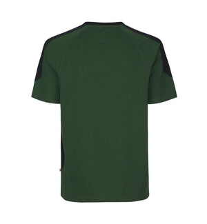 Kontrast Herre T-shirt – Slidstærk Bomuld, Grøn - 0302