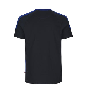Kontrast Herre T-shirt – Slidstærk Bomuld, Navy - 0302
