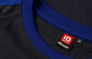 Kontrast Herre T-shirt – Slidstærk Bomuld, Navy - 0302