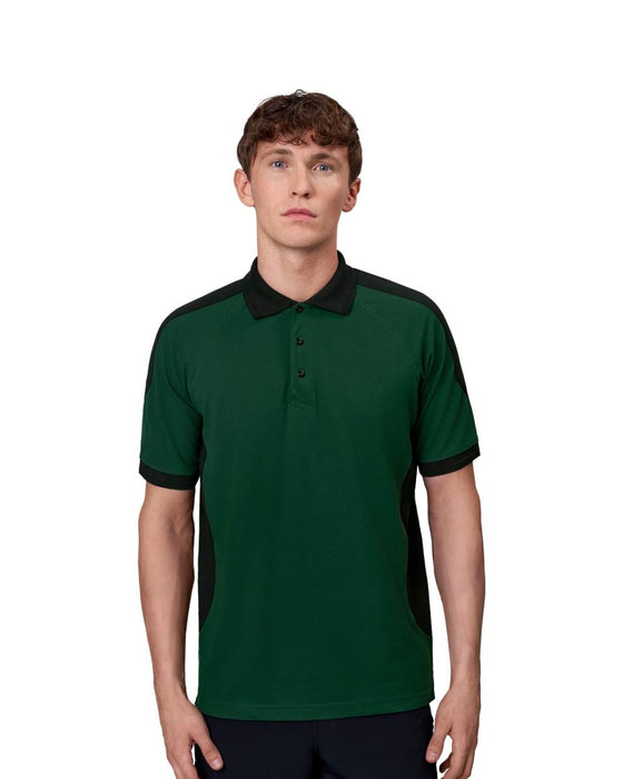 PRO Wear Poloshirt med kontrastfarve - Herre - Grøn - ID 0322