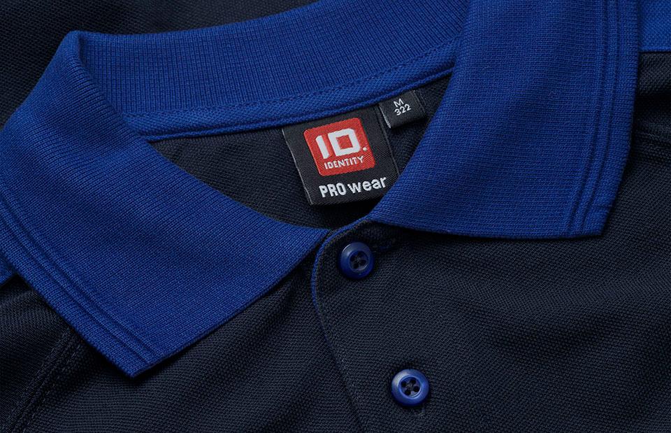 PRO Wear Poloshirt med kontrastfarve - Herre - Navy - ID 0322