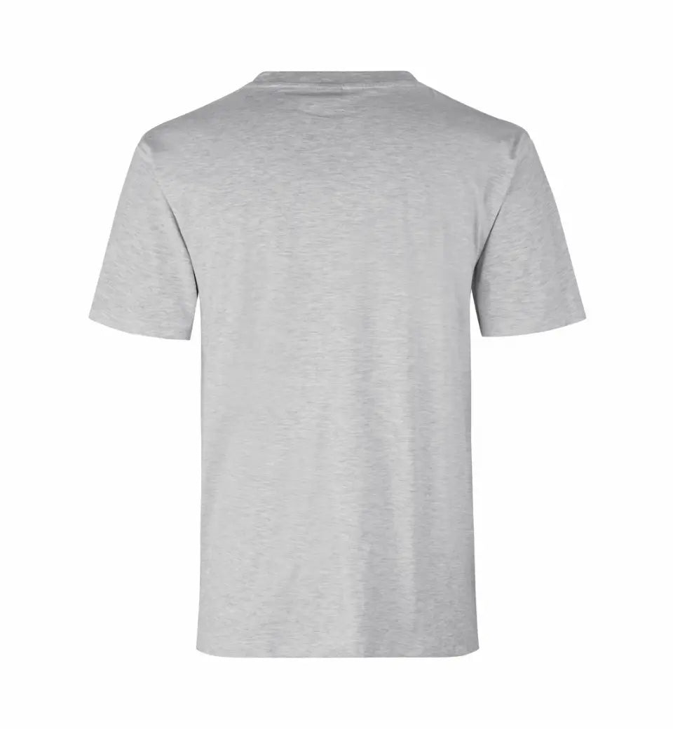 Premium Kvalitet Herre T-shirt – 100% Bomuld, Rund Hals, Lysegrå - 0500