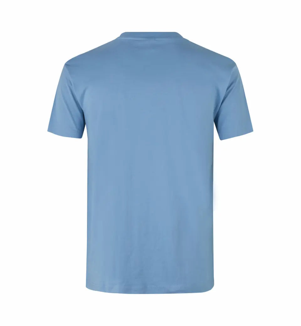 Premium Kvalitet Herre T-shirt – 100% Bomuld, Rund Hals, Lyseblå - 0500