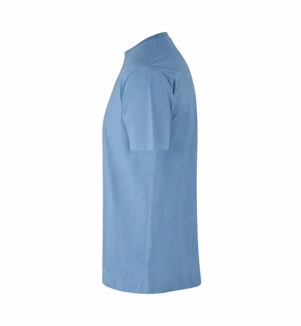 Premium Kvalitet Herre T-shirt – 100% Bomuld, Rund Hals, Lyseblå - 0500