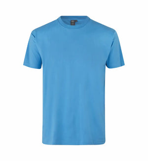 Premium Kvalitet Herre T-shirt – 100% Bomuld, Rund Hals, Cyan - 0500