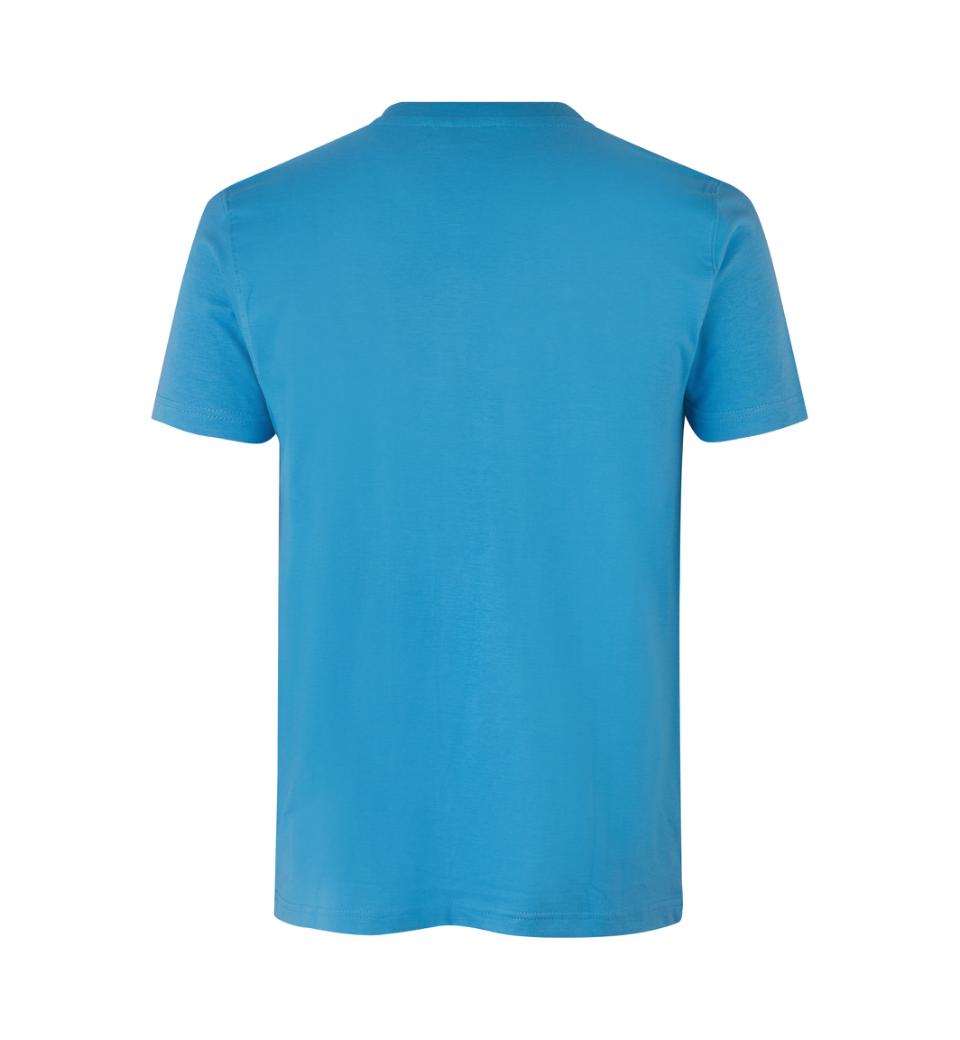 Tætsiddende Herre T-shirt 100% Bomuld, OEKO-TEX® Certificeret, Turkis - 0502