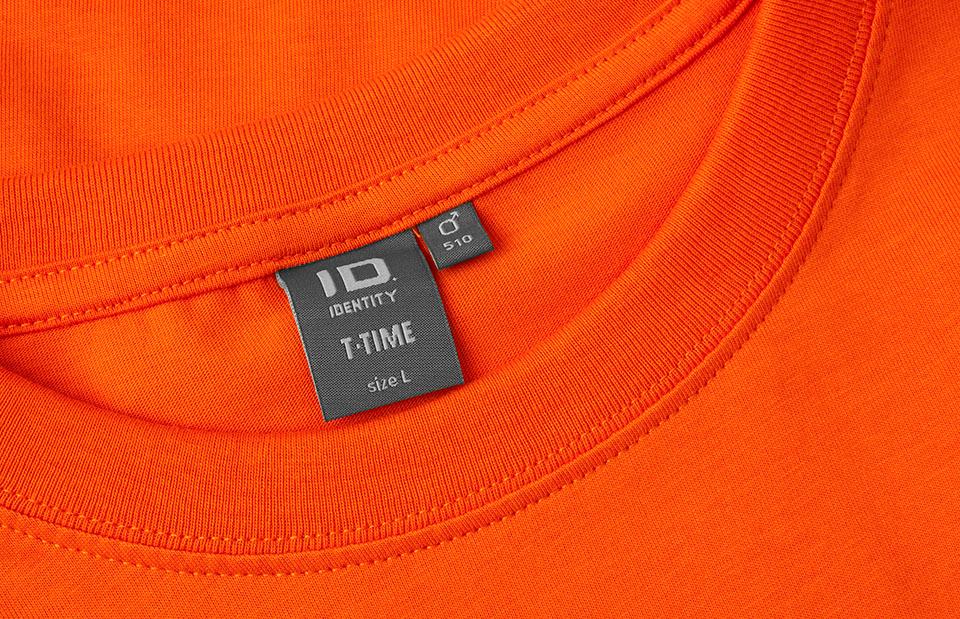 T-TIME T-shirt 100% bomuld - Orange -  ID 0510