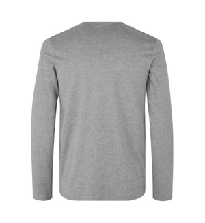 Interlock langærmet T-shirt Herre, Grå melange - 0518