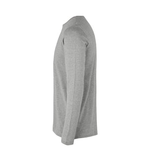 Interlock langærmet T-shirt Herre, Grå melange - 0518