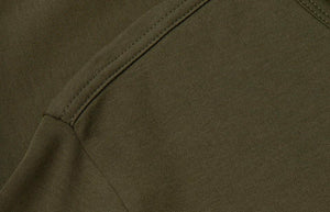 Interlock langærmet T-shirt Herre, Oliven - 0518