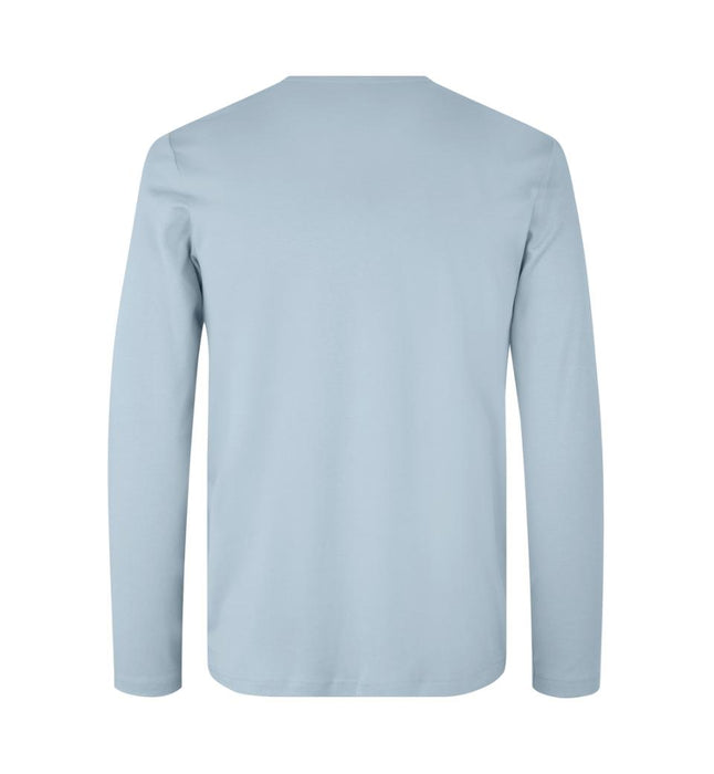 Interlock T-shirt med lange ærmer - Herre - Lys blå - ID 0518