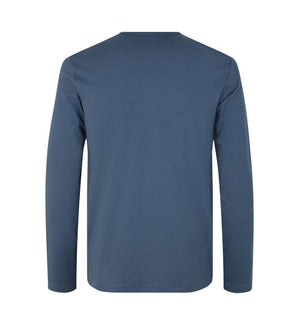 Interlock langærmet T-shirt Herre, Indigo blå - 0518
