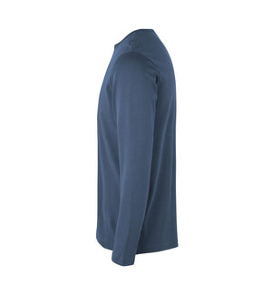 Interlock langærmet T-shirt Herre, Indigo blå - 0518