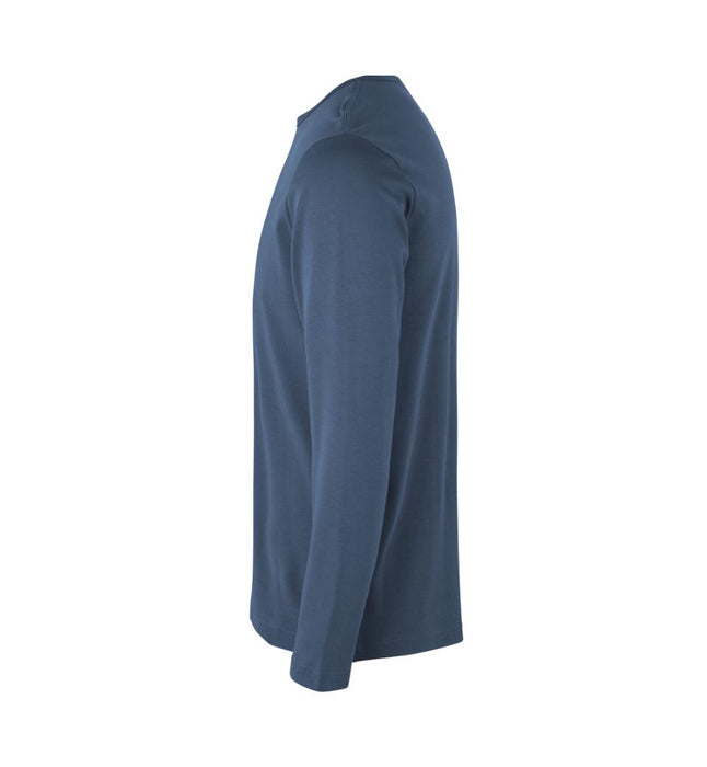 Interlock T-shirt med lange ærmer - Herre - Indigo blå - ID 0518