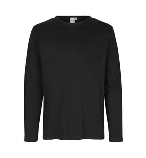 Interlock langærmet T-shirt Herre, Sort - 0518