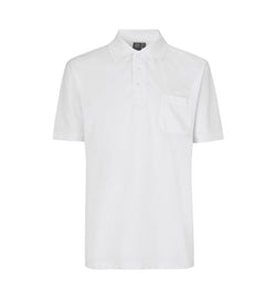 Brystlomme Poloshirt , Herre - Hvid - 0520