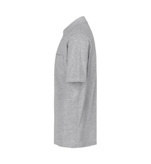 Brystlomme Poloshirt , Herre - Grå melange - 0520