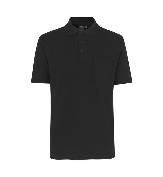 Poloshirt Med Brystlomme - Herre - Sort - ID 0520