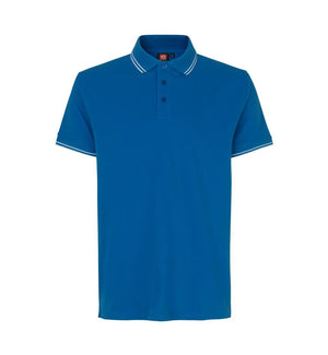 Kontrast Poloshirt Herre, Azur - ID 0522