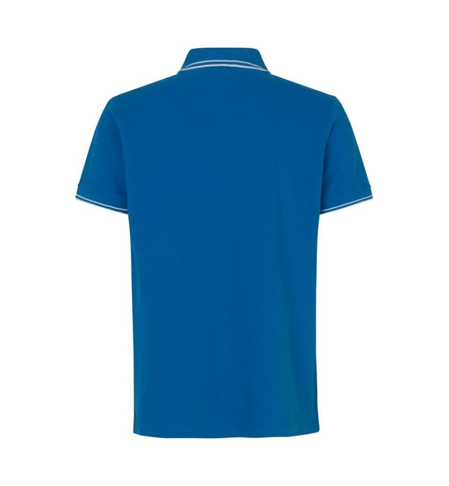 Kontrast Poloshirt Herre, Azur - ID 0522