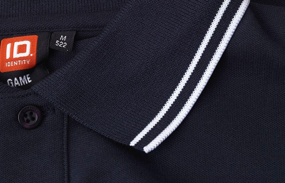 Kontrast Poloshirt Herre, Navy - ID 0522