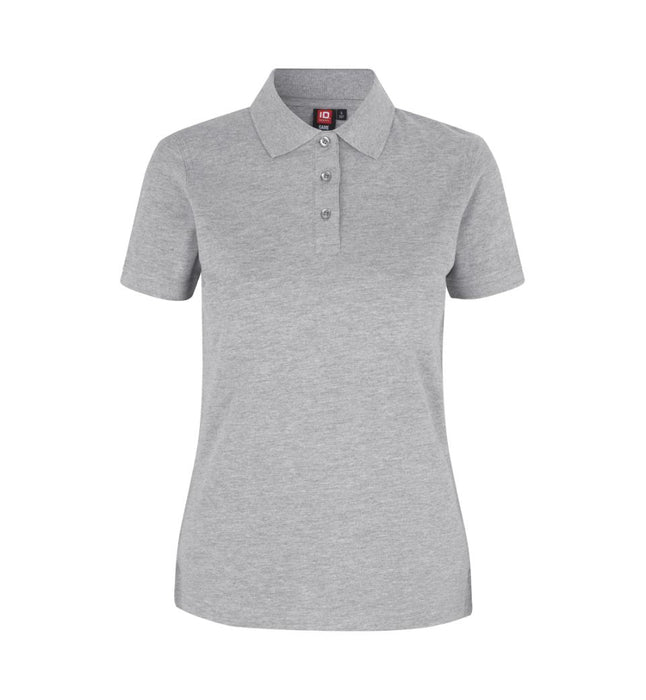 ID Pique Polo T-shirt, Grå Melange, Dame, 0527