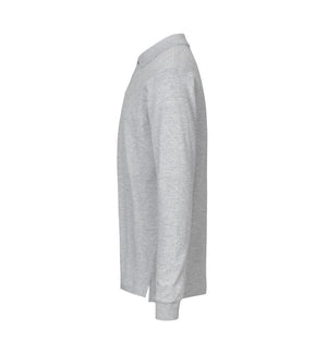Langærmet Polo T-shirt med stretch - Herre - Grå - 0544