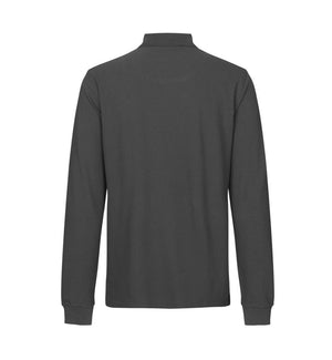 Langærmet Polo T-shirt med stretch - Herre - Mørke Grå - 0544