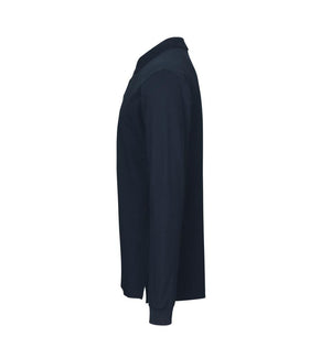 Langærmet Polo T-shirt med stretch - Herre - Navy blå - 0544