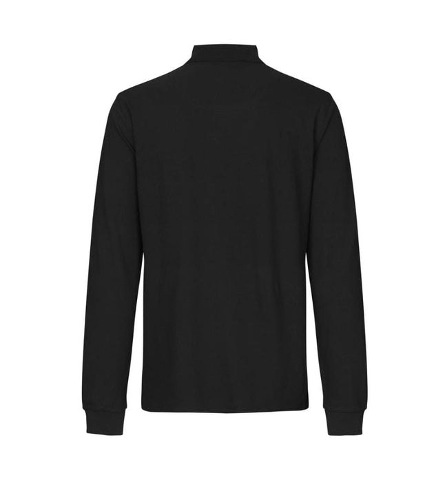 Basic Langærmet Poloshirt - Herre - Sort -  ID 0544