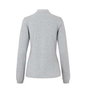 Langærmet Stretch Polo - Dame - Grå - ID 0545