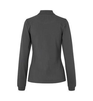 Langærmet Stretch Polo - Dame - Mørkegrå - ID 0545