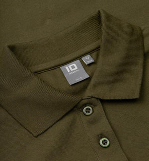 Langærmet Stretch Polo - Dame - Oliven - ID 0545