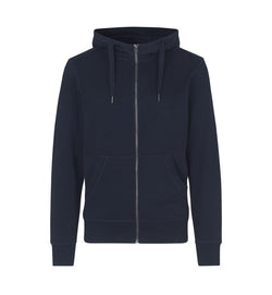 Sweatshirt hoodie med lynlås, Navy, Herre - 0638