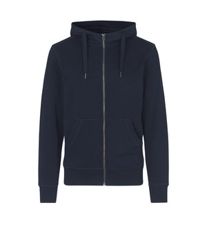 Sweatshirt hoodie med lynlås, Navy, Herre - 0638
