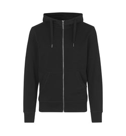 Sweatshirt hoodie med lynlås, Sort, Herre - 0638