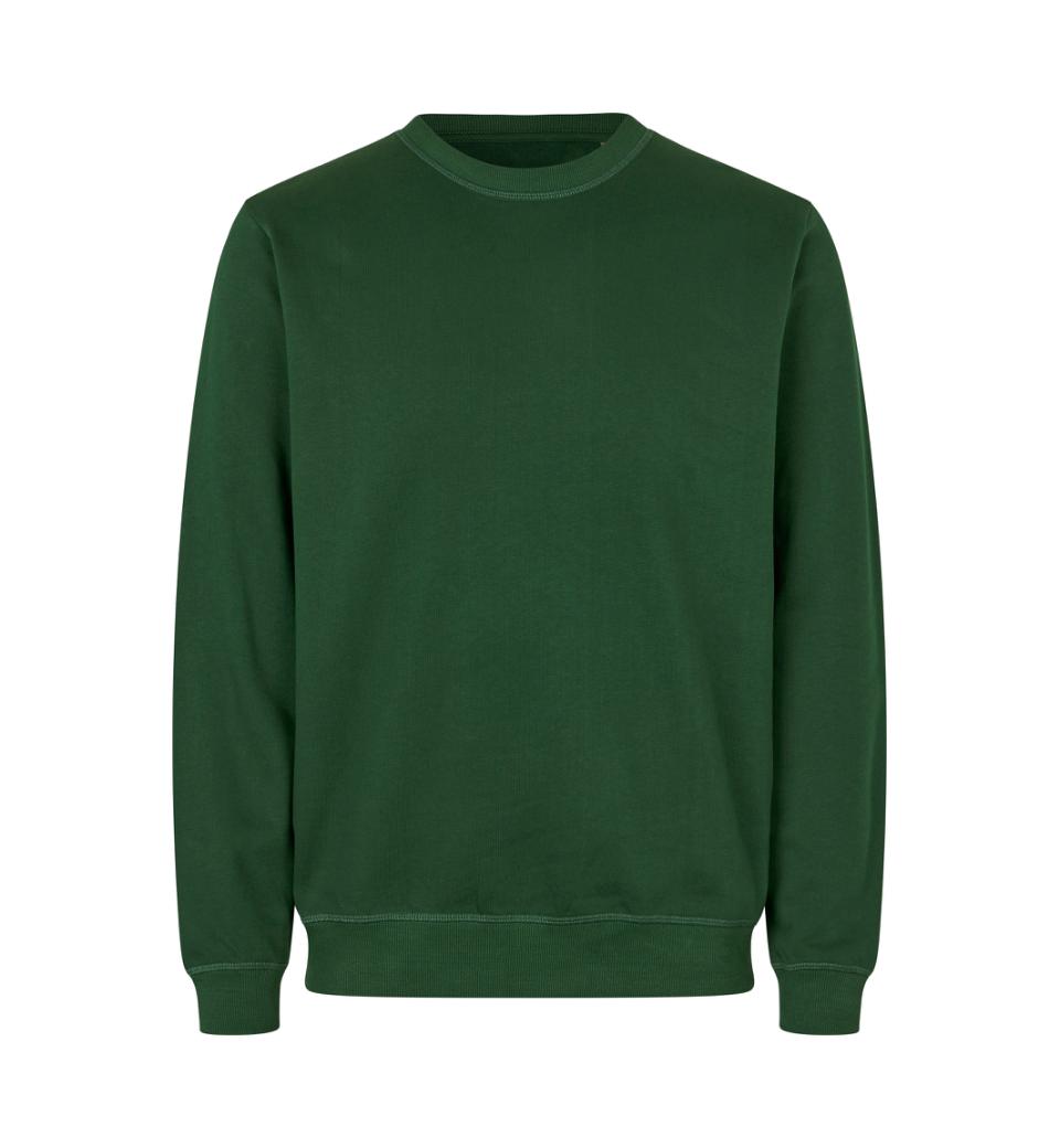 Økologisk sweatshirt, Flaskegrøn, Herre - ID 0682