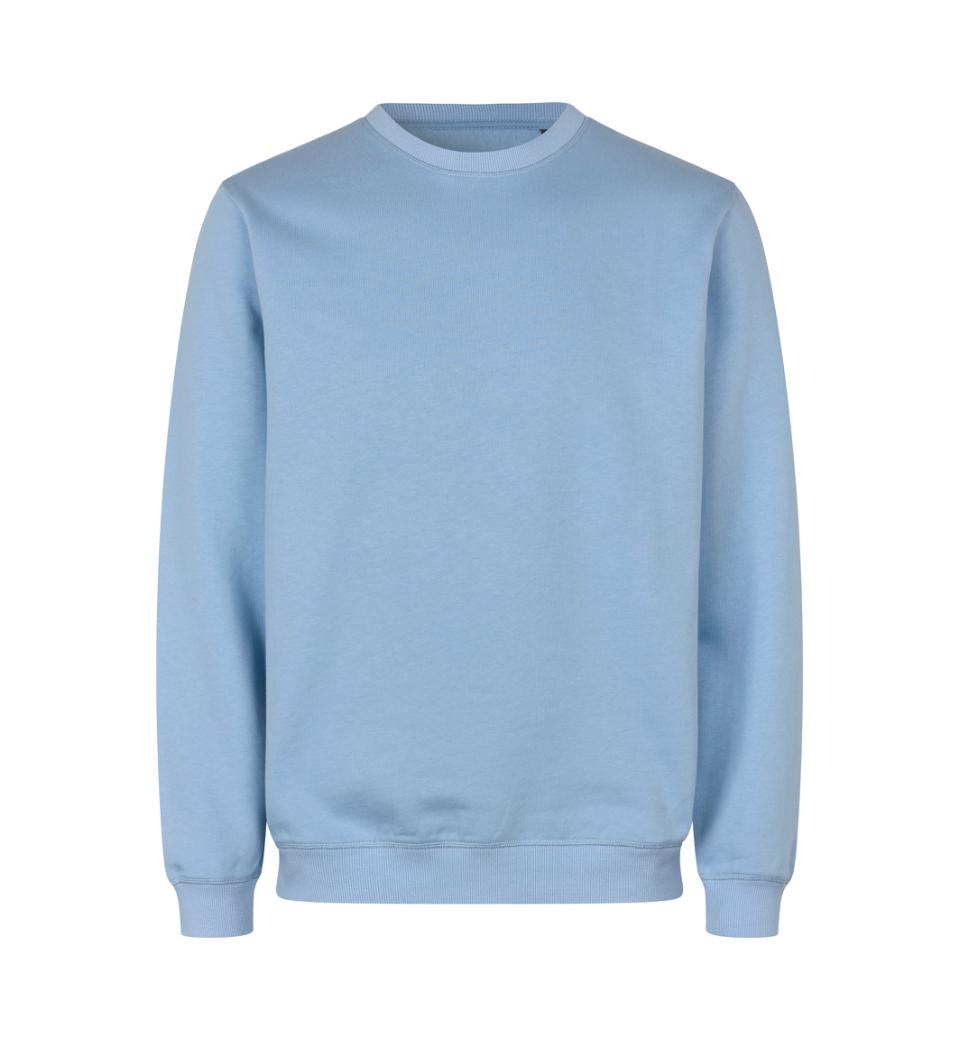 Økologisk sweatshirt, Lys Blå, Herre - ID 0682
