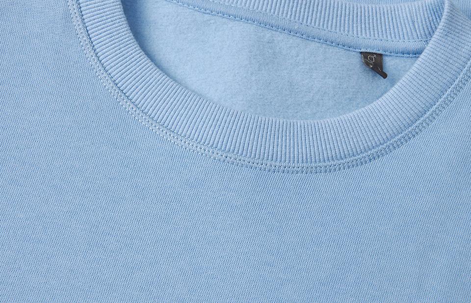 Økologisk sweatshirt, Lys Blå, Herre - ID 0682