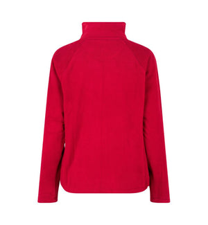 Mikrofleece Cardigan - Dame - Rød - ID 0805