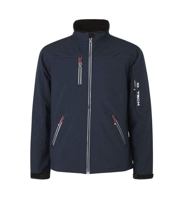 Softshell Jakke med kontrastfarve - Herre - Navy - ID 0872