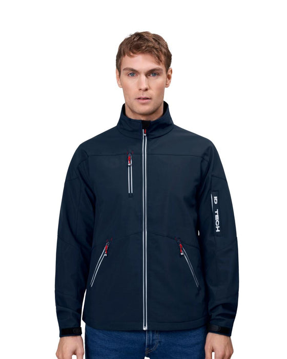 Softshell Jakke med kontrastfarve - Herre - Navy - ID 0872