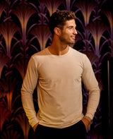 Langærmet Bambus T-shirt - Basic Sand