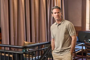 Luxury stretch polo T-shirt, Mørk Grå - Style 1405