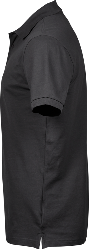 Luxury stretch polo T-shirt, Mørk Grå - Style 1405