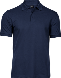 Luxury stretch polo T-shirt, Navy - Style 1405