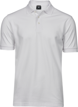 Luxury stretch polo T-shirt, Hvid - Style 1405