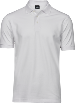 Luxury stretch polo T-shirt, Hvid - Style 1405